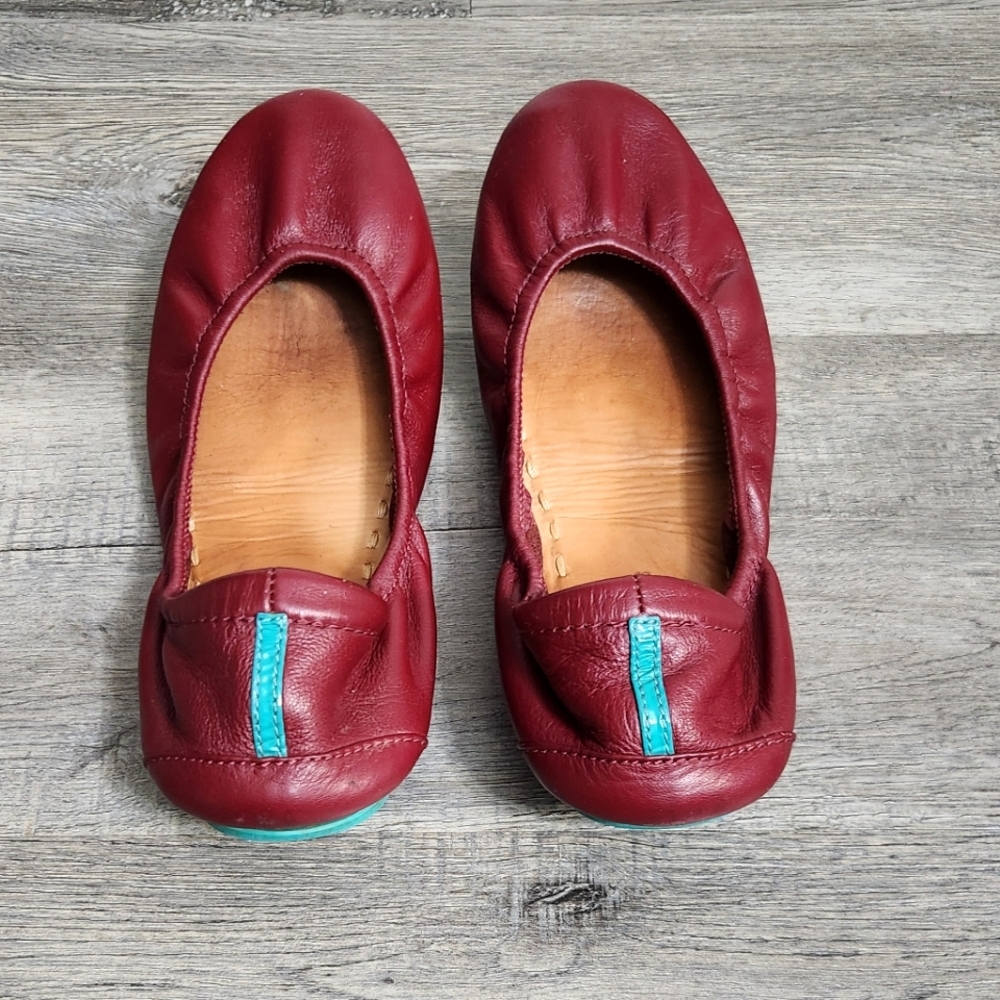 Tieks Gavrieli Ballet Flats Burgundy Red Leather Flats - Picture 2 of 15